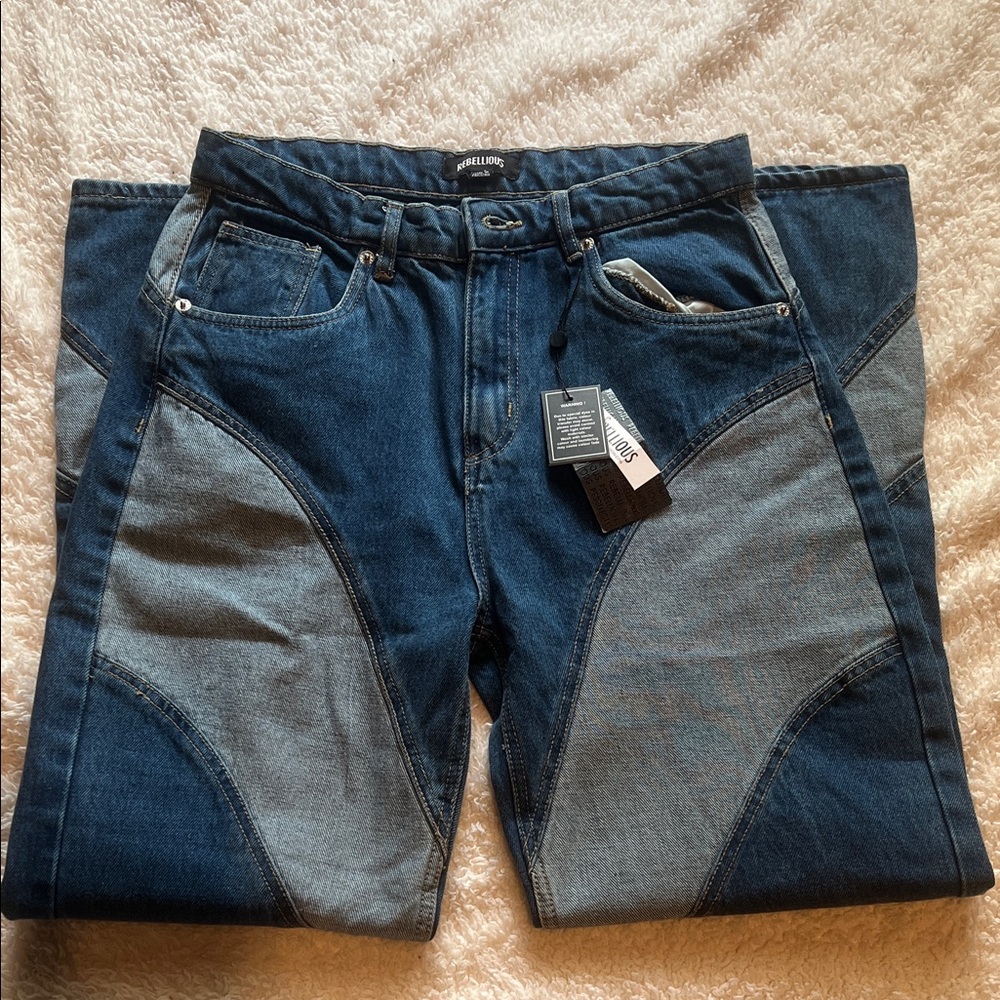 Rebellious Two-Tone Blue Jeans NWT size 8